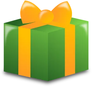 Green Gift Boxwith Yellow Ribbon