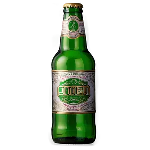 Green Glass Beer Bottle PNG 35