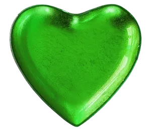 Green Glass Heart Shaped Object