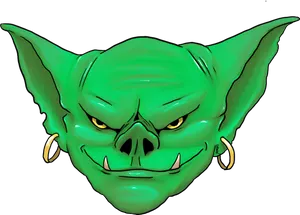Green Goblin Close Up Artwork PNG image