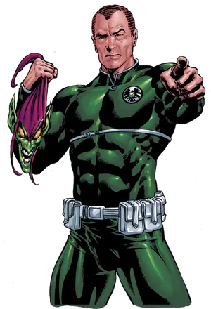 Green Goblin Comic Art PNG