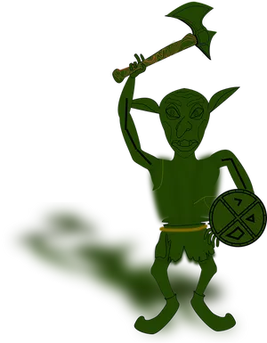 Green Goblin Fantasy Illustration PNG image
