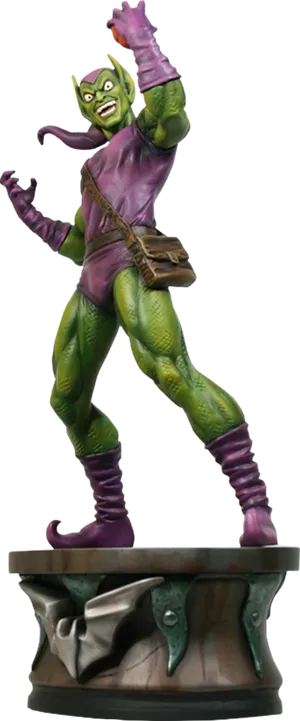 Green Goblin Statue Figure PNG