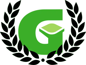 Green Graduation Cap Laurel Wreath PNG
