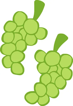 Green_ Grape_ Clusters_ Vector_ Illustration PNG image