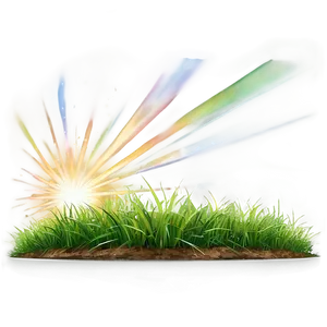 Green Grass With Sun Rays PNG 06262024 PNG