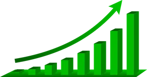 Green Growth Graphwith Arrow
