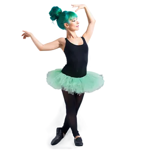 Green Hair Ballet Dancer PNG 06282024 PNG