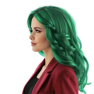 Green Hair Cartoon Classic PNG 18