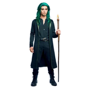 Green Hair Mystical Wizard PNG 06282024 PNG
