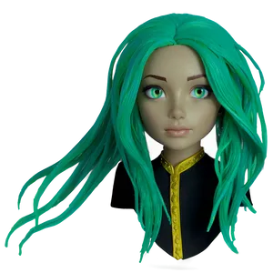 Green Hair Mystical Wizard PNG Ayf