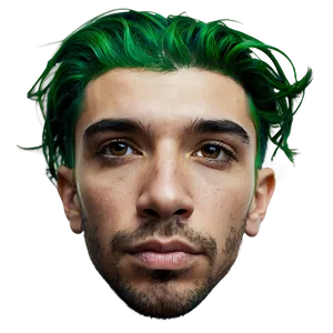 Green Hair Science Genius PNG 06282024