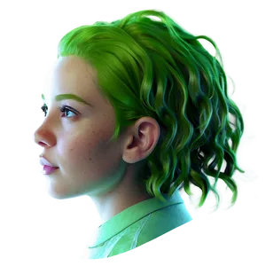 Green Hair Science Genius PNG 06282024 PNG
