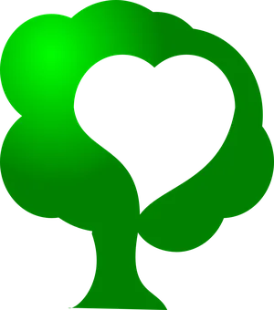 Green Heart Tree Graphic
