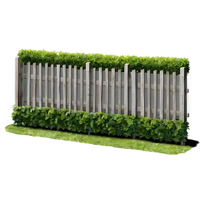 Green Hedge Fence PNG 05242024