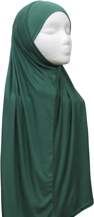 Green Hijab Mannequin Display PNG image