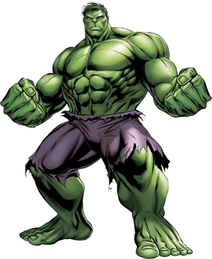 Green Hulk Figure Illustration.png PNG