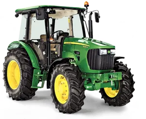 Green John Deere5050 E Tractor PNG image