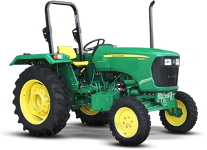 Green John Deere5075 E Tractor PNG image
