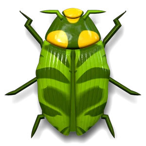 Green Ladybug Illustration PNG image