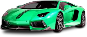 Green Lamborghini Aventador Side View H D PNG image