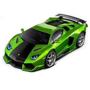 Green Lamborghini PNG 05062024