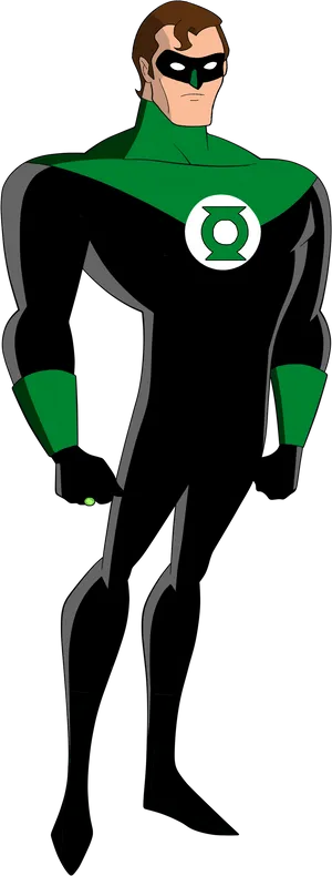 Green Lantern Animated Standing Pose PNG image