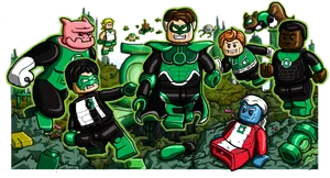 Green Lantern Corps Cartoon PNG image