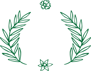 Green Laurel Wreath Frame PNG image