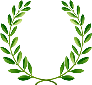 Green Laurel Wreath Graphic PNG image