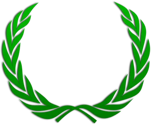 Green Laurel Wreath Graphic PNG image