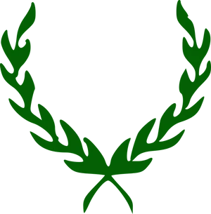 Green Laurel Wreath Graphic PNG image