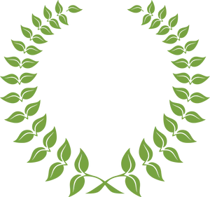 Green Laurel Wreath Graphic PNG image