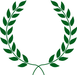 Green Laurel Wreath Graphic PNG image