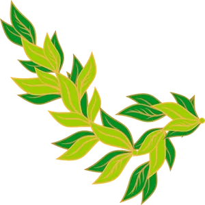 Green Leaf Branch Graphic PNG image