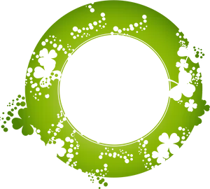 Green Leaf Circular Frame PNG image