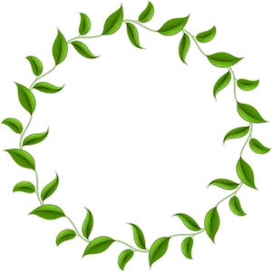 Green Leaf Circular Frame.png PNG image
