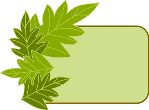 Green Leaf Frame Graphic PNG image