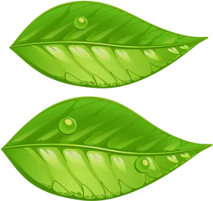 Green Leaf Lips Illustration