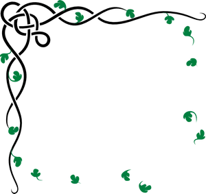 Green Leaf Patternon Black Background PNG image