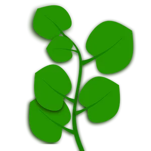 Green Leaf Vector Arton Black Background
