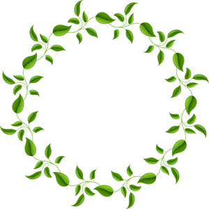 Green Leaf Wreath Clipart PNG image