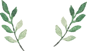 Green Leafy Twigs Illustration PNG image