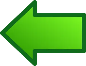 Green Left Arrow Icon PNG image