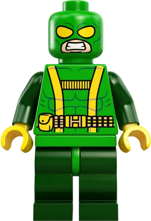 Green Lego Figure Hydra Agent PNG image
