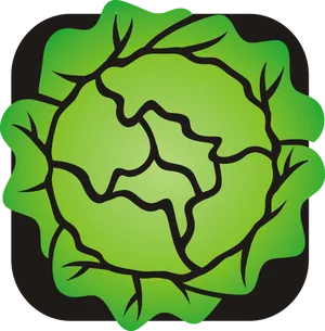 Green Lettuce Icon PNG image