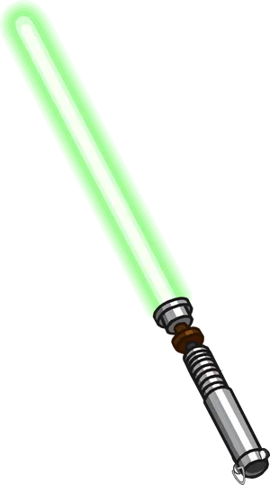 Green Lightsaber Illustration PNG image