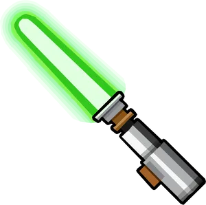 Green Lightsaber Illustration PNG image