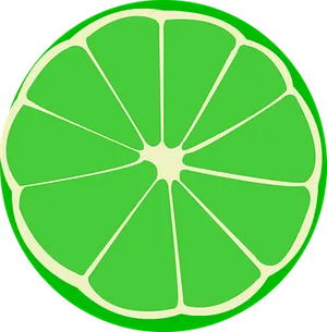 Green Lime Slice Graphic PNG image