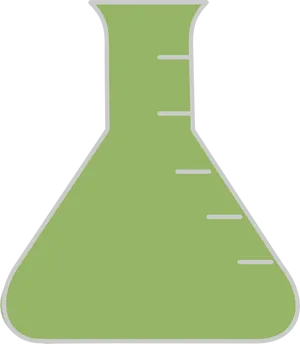 Green Liquid Erlenmeyer Flask PNG image